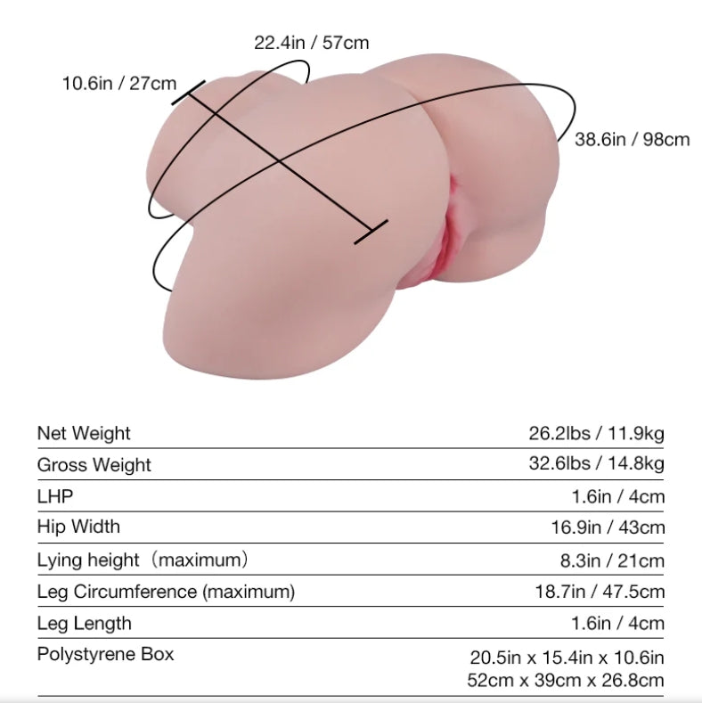 Tantaly Kylie Realistic Ass Sex Doll with Removable Vagina Tantaly