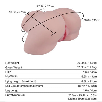 Tantaly Kylie Realistic Ass Sex Doll with Removable Vagina Tantaly