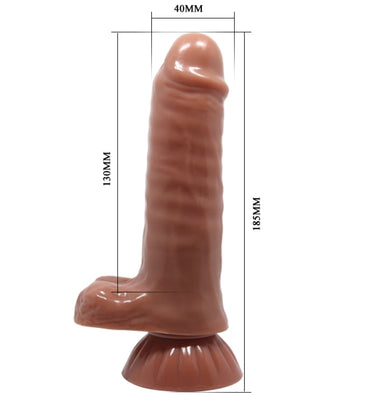Beautiful Encounter Baron Light Brown 7.3" Suction Based Dildo - Club X