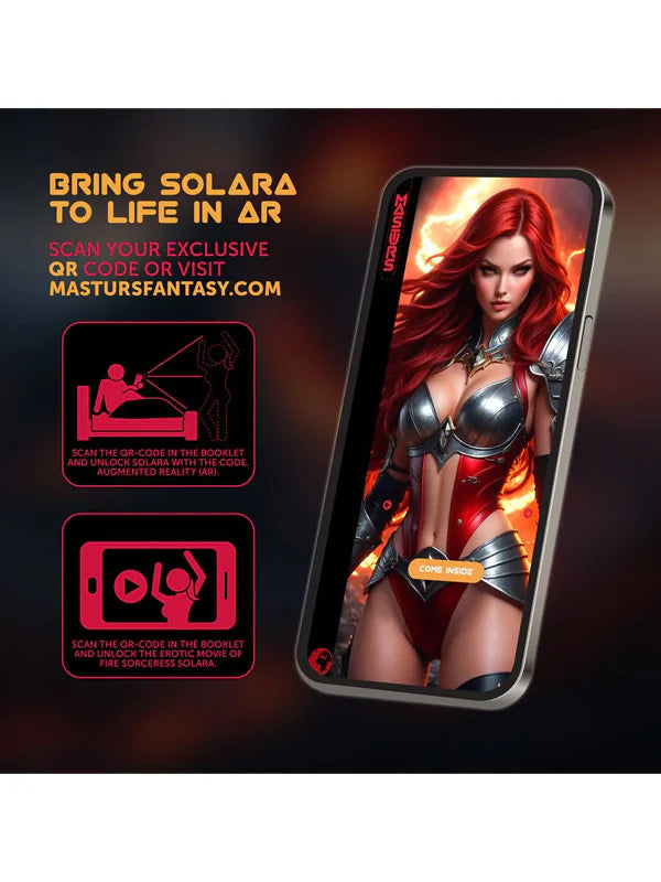 MASTURS Solara - USB Rechargeable Vibrating, Thrusting & Heating Auto Stroker with Augmented Reality Shots Toys