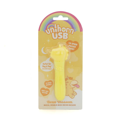 Unihorn - USB Bullet - Bean Blossom - Yellow USB Rechargeable Vibrating Bullet Creative Conceptions