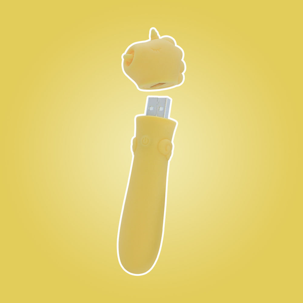 Unihorn - USB Bullet - Bean Blossom - Yellow USB Rechargeable Vibrating Bullet Creative Conceptions