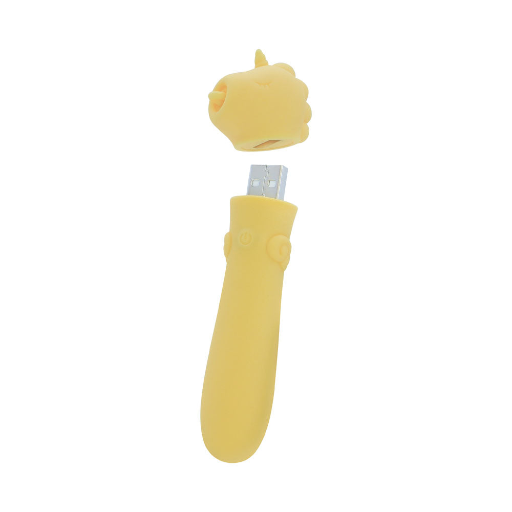 Unihorn - USB Bullet - Bean Blossom - Yellow USB Rechargeable Vibrating Bullet Creative Conceptions