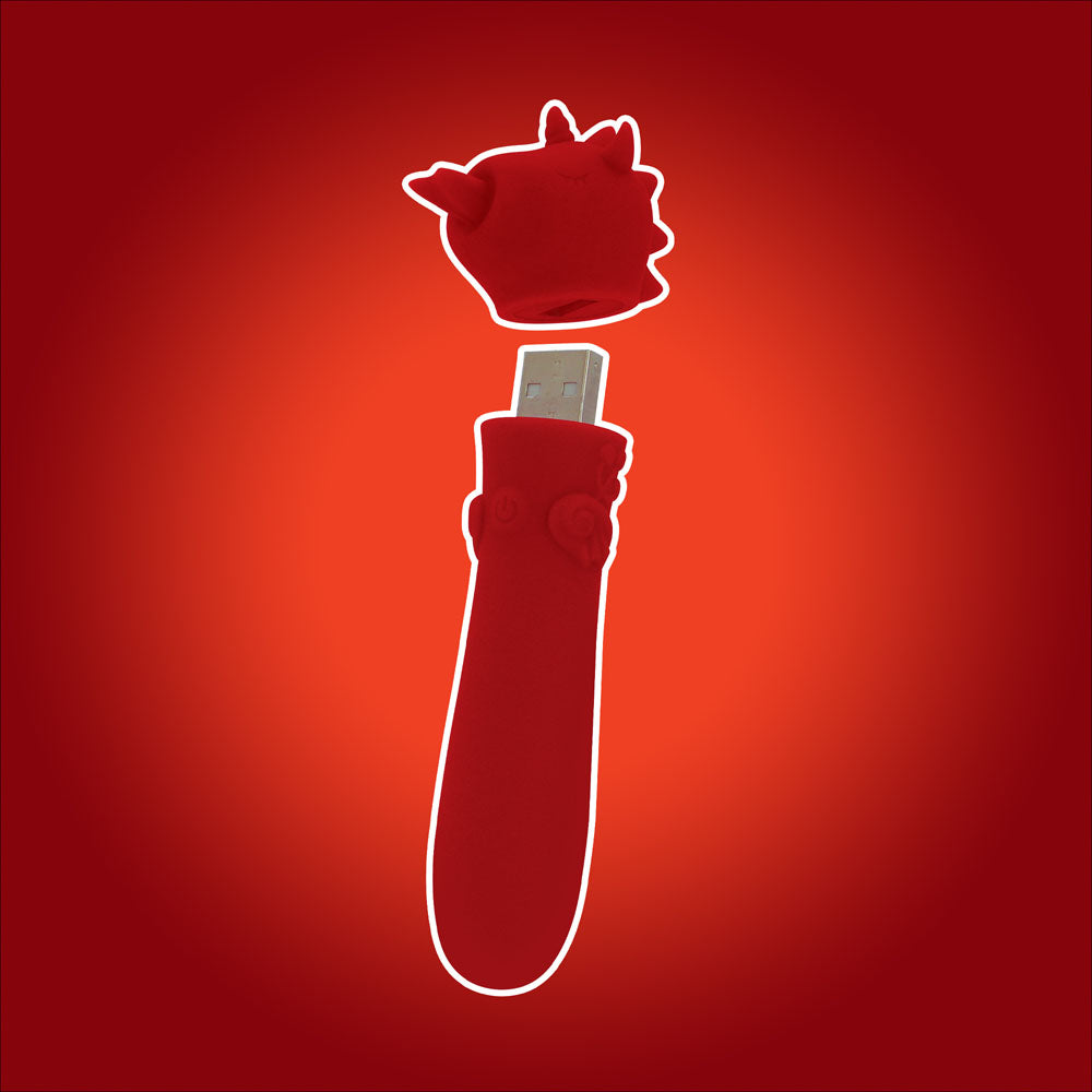 Unihorn - USB Bullet - Blaze Diablo - Red USB Rechargeable Vibrating Bullet Creative Conceptions