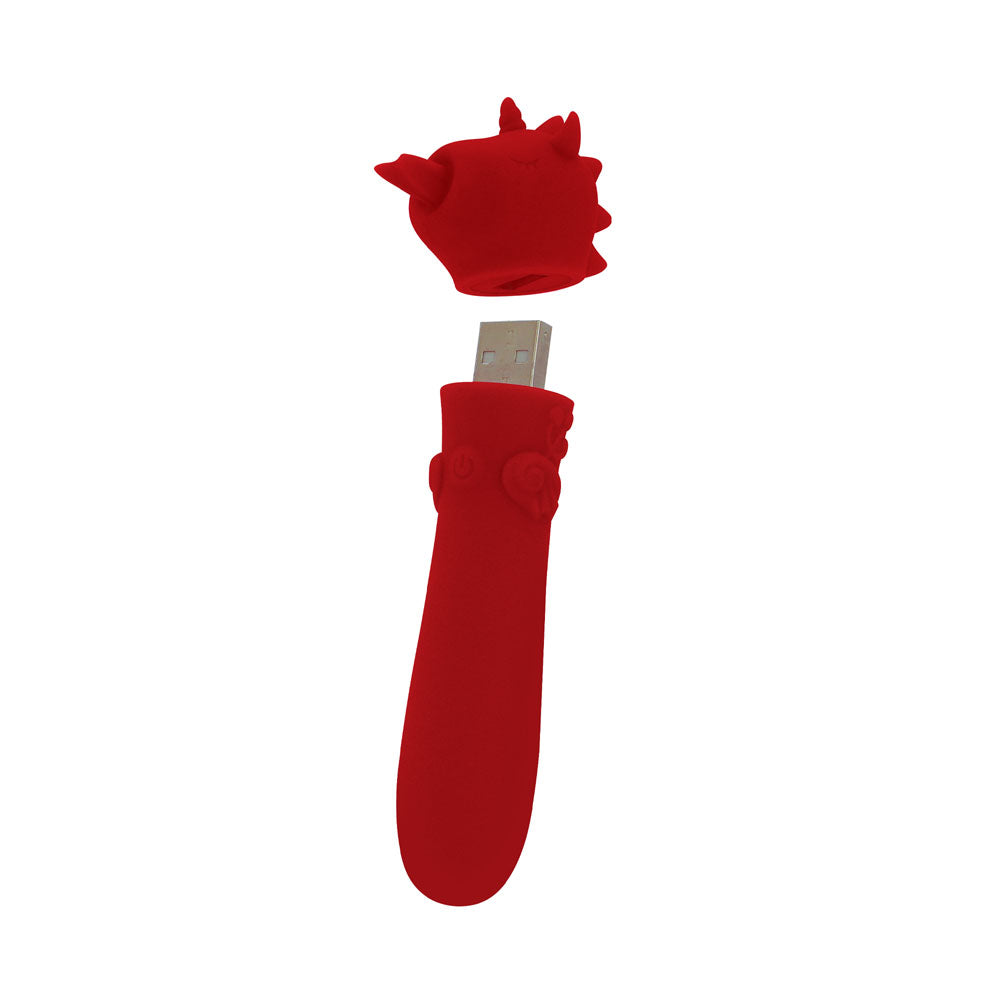 Unihorn - USB Bullet - Blaze Diablo - Red USB Rechargeable Vibrating Bullet Creative Conceptions