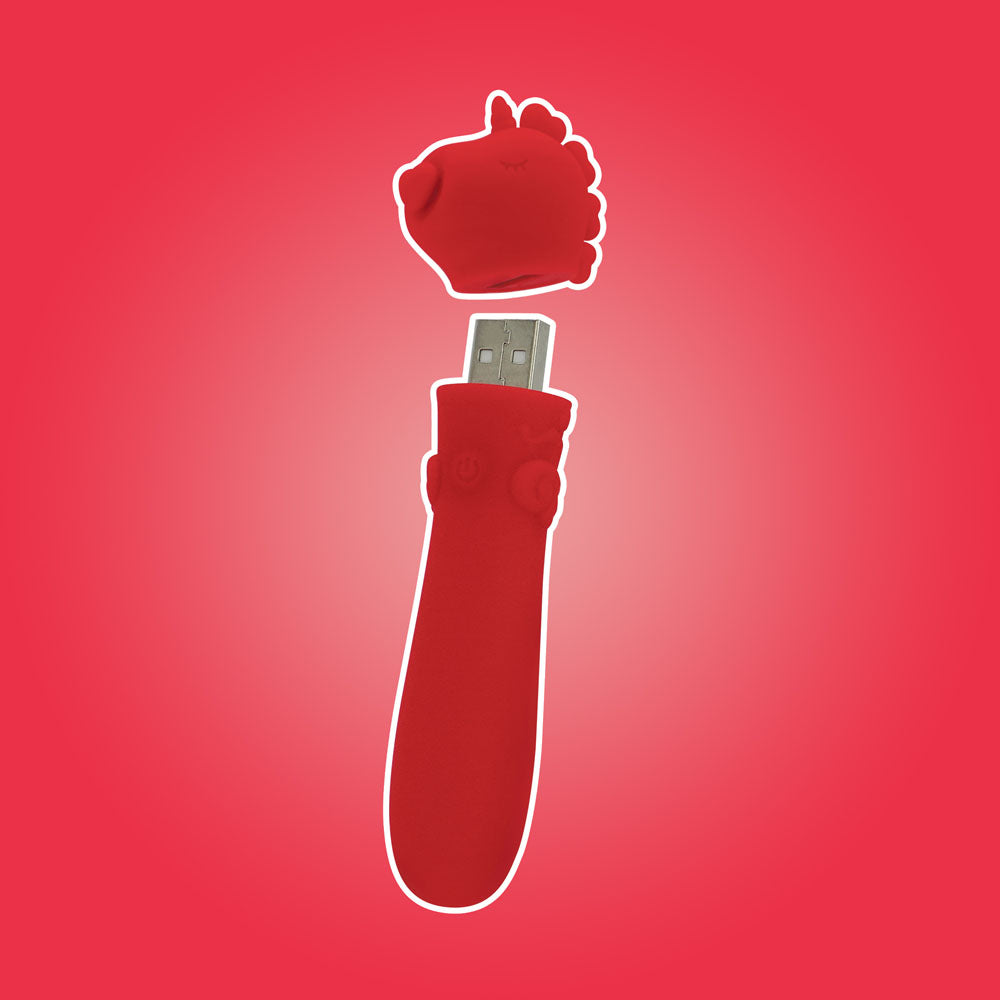 Unihorn - USB Bullet - Cupid's Beau - Red USB Rechargeable Vibrating Bullet Creative Conceptions