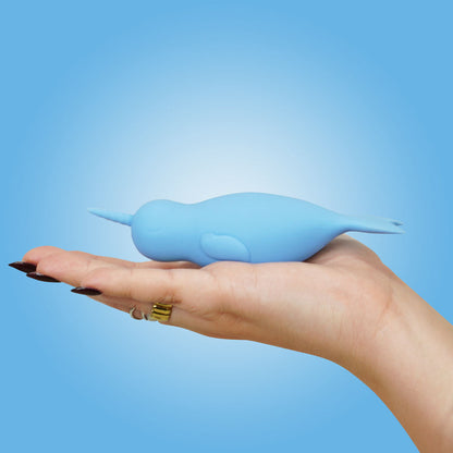 Unihorn of the Sea - Neigh Mo - The Narwhal - Blue USB Rechargeable Dual Motor Stimulator Creative Conceptions
