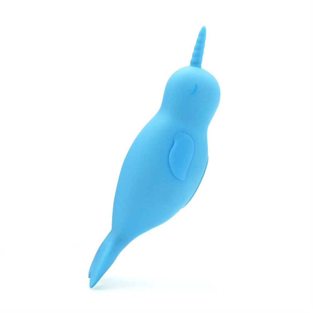 Unihorn of the Sea - Neigh Mo - The Narwhal - Blue USB Rechargeable Dual Motor Stimulator Creative Conceptions