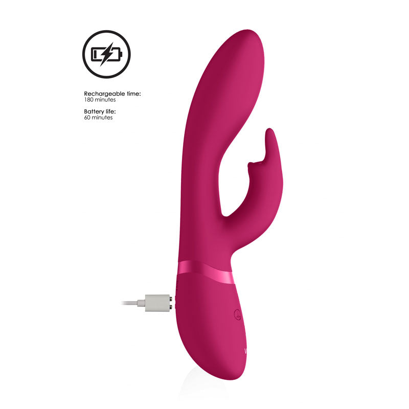Vive Zosia - Pink 21.3 cm USB Rechargeable Rabbit Vibrator Shots Toys
