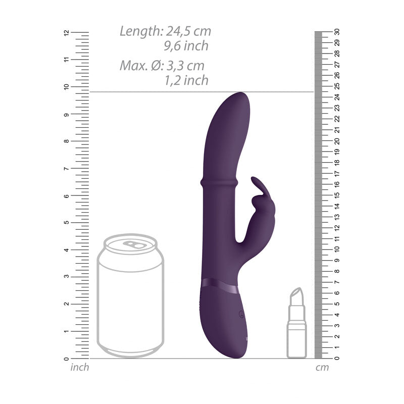 Vive Halo - Purple 24.5 cm USB Rechargeable Rabbit Vibrator Shots Toys
