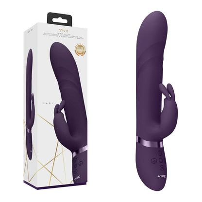VIVE Nari - Purple - Purple 24.1 cm USB Rechargeable Rabbit Vibrator Shots Toys