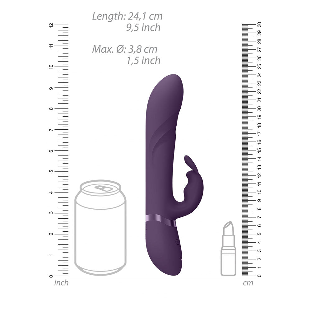 VIVE Nari - Purple - Purple 24.1 cm USB Rechargeable Rabbit Vibrator Shots Toys