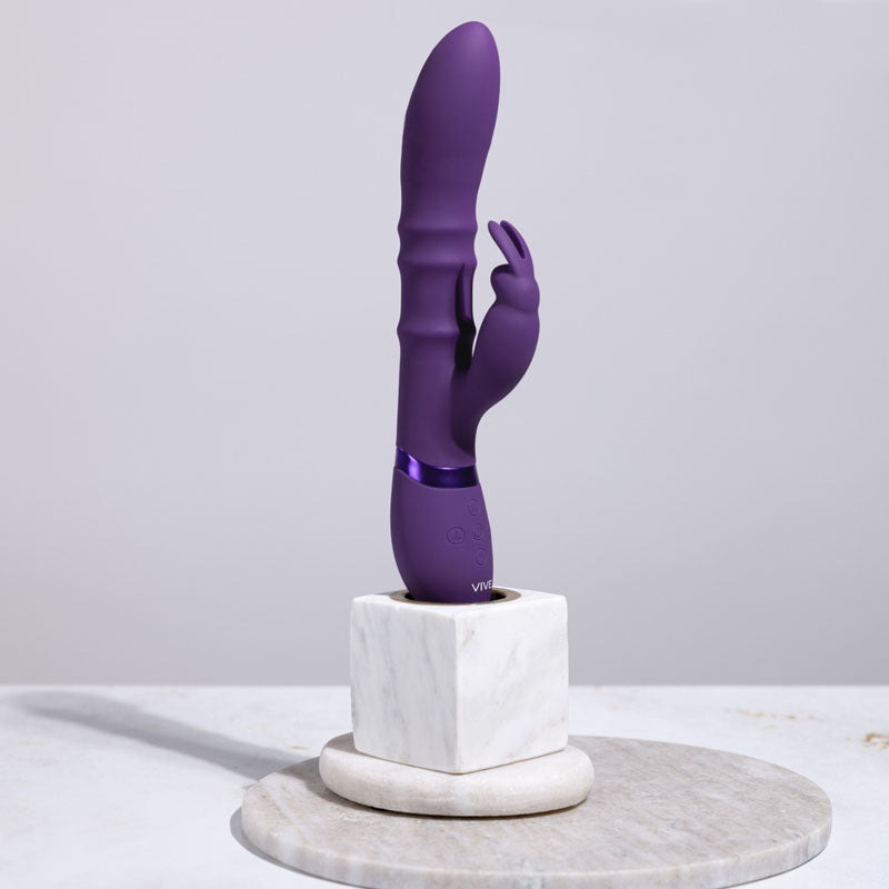 VIVE Sora - Purple - Purple 24.2 cm USB Rechargeable Rabbit Vibrator Shots Toys
