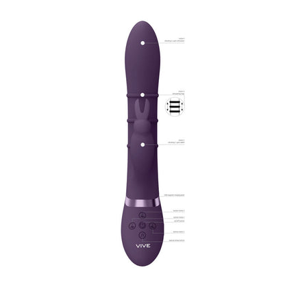 VIVE Sora - Purple - Purple 24.2 cm USB Rechargeable Rabbit Vibrator Shots Toys