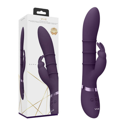 VIVE Sora - Purple - Purple 24.2 cm USB Rechargeable Rabbit Vibrator Shots Toys