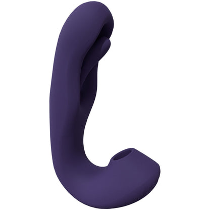 VIVE Yuna - Purple - Purple USB Rechargeable Flapping Vibrator with Air Pulsation Shots Toys