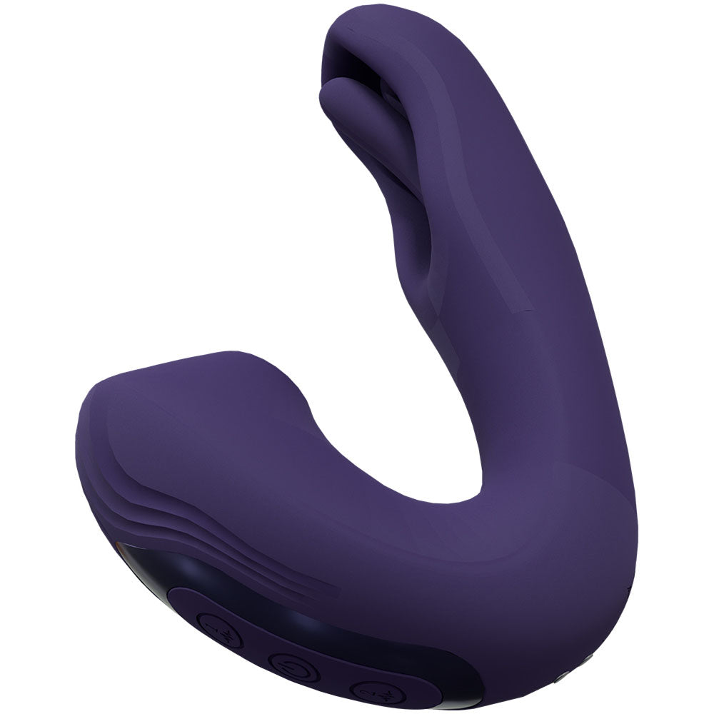 VIVE Yuna - Purple - Purple USB Rechargeable Flapping Vibrator with Air Pulsation Shots Toys