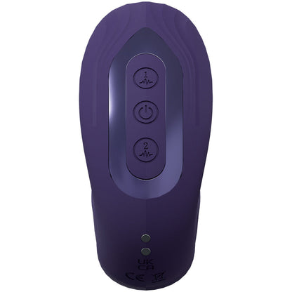VIVE Yuna - Purple - Purple USB Rechargeable Flapping Vibrator with Air Pulsation Shots Toys