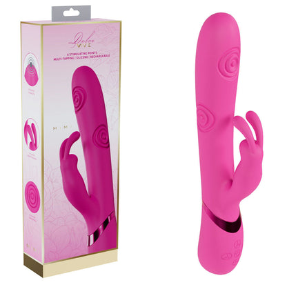 VIVE Mimi - Pink - Pink 25 cm USB Rechargeable Vibrating & Tapping Rabbit Vibrator Shots Toys