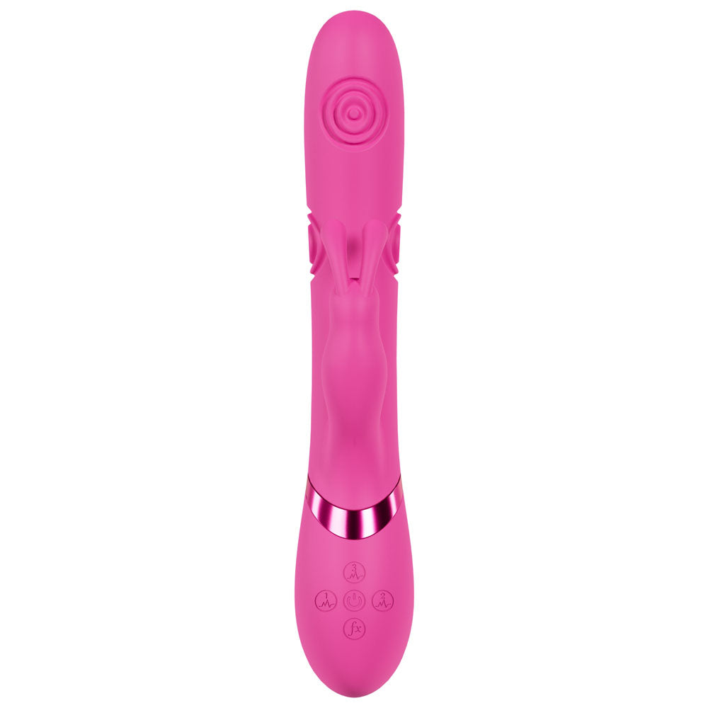 VIVE Mimi - Pink - Pink 25 cm USB Rechargeable Vibrating & Tapping Rabbit Vibrator Shots Toys