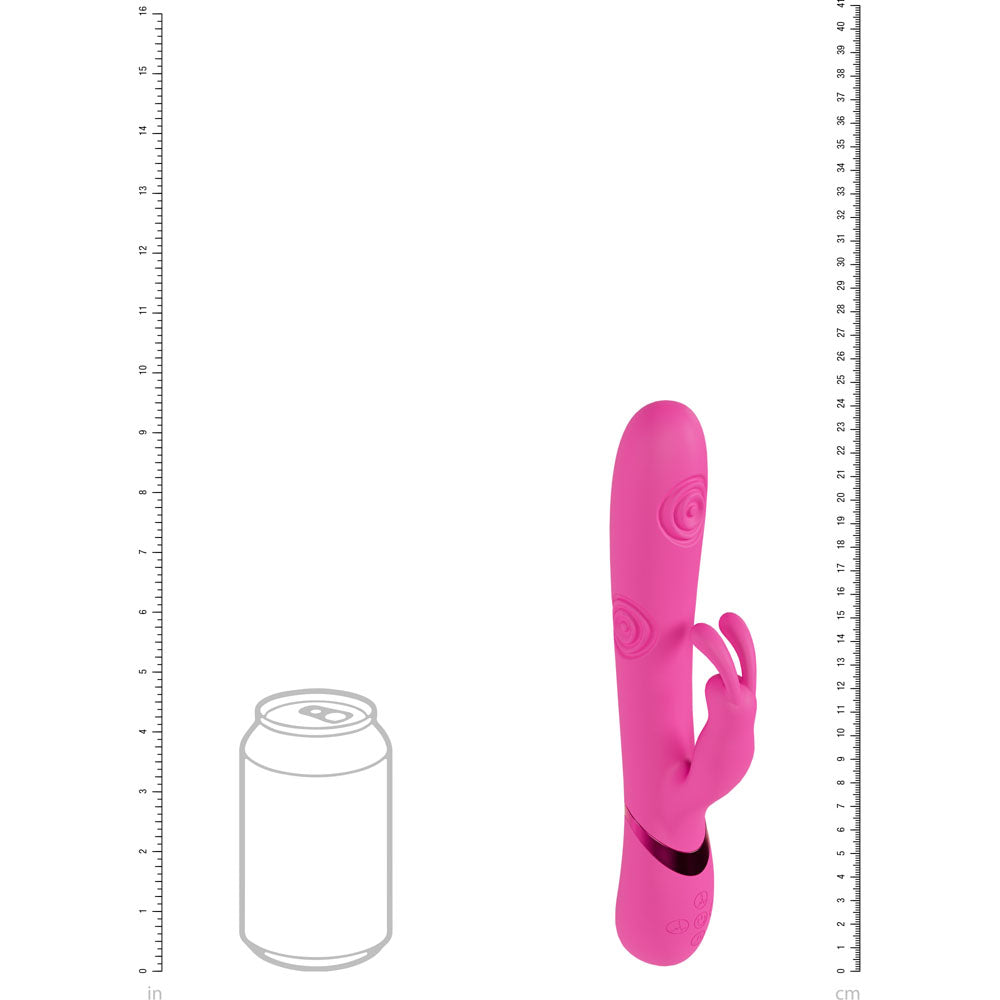VIVE Mimi - Pink - Pink 25 cm USB Rechargeable Vibrating & Tapping Rabbit Vibrator Shots Toys