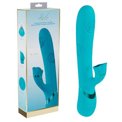 VIVE Fiore - Blue 25 cm USB Rechargeable Tapping Rabbit Vibrator Shots Toys