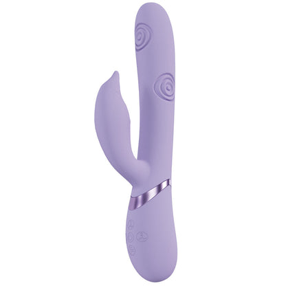 VIVE Pallina - Purple - Purple 25 cm USB Rechargeable Tapping Rabbit Vibrator Shots Toys