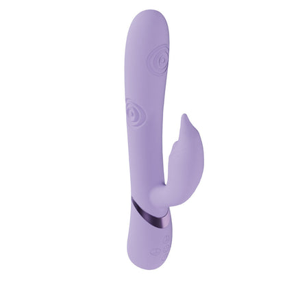 VIVE Pallina - Purple - Purple 25 cm USB Rechargeable Tapping Rabbit Vibrator Shots Toys