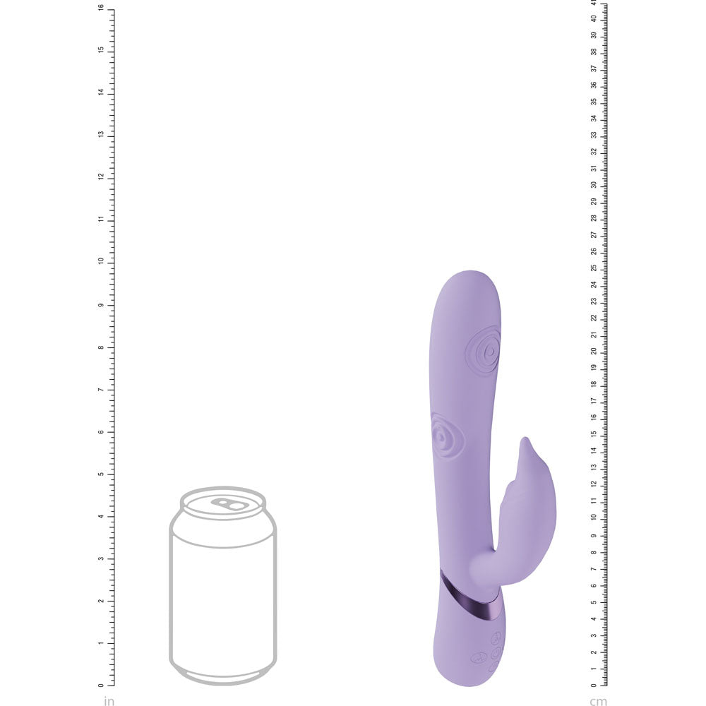 VIVE Pallina - Purple - Purple 25 cm USB Rechargeable Tapping Rabbit Vibrator Shots Toys