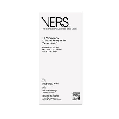 VERS Rechargeable Silicone P-Spot Vibe - Black 13 cm USB Rechargeable Prostate Massager C1 Releasing