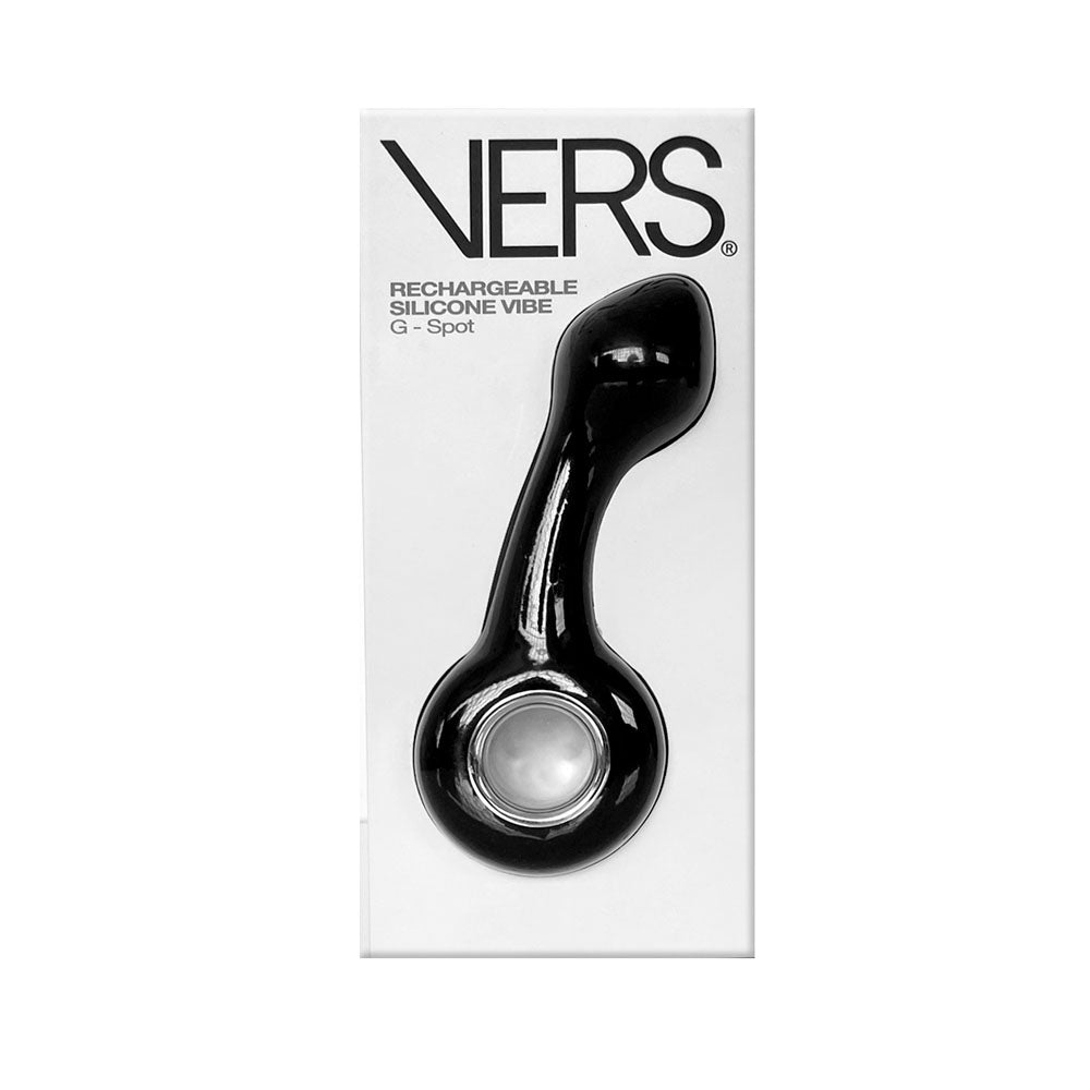 VERS Rechargeable Silicone G Spot Vibe - Black 13.8 cm USB Rechargeable Vibrator C1 Releasing