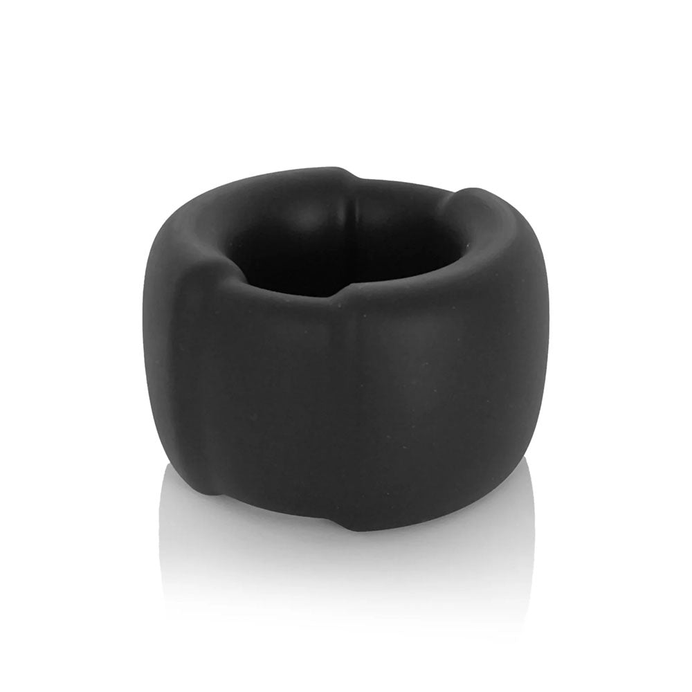 VERS Liquid Silicone Weight Steel Core Ball Stretcher - Black Ball Stretcher Ring with Steel Core C1 Releasing