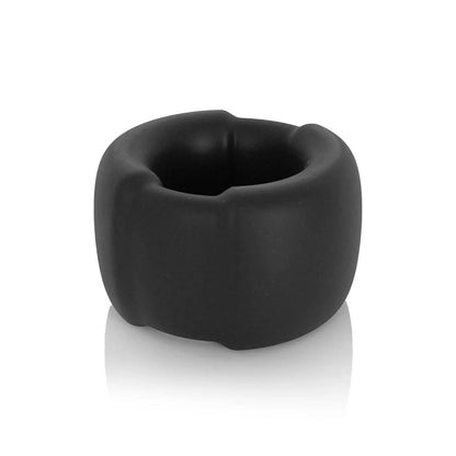 VERS Liquid Silicone Weight Steel Core Ball Stretcher - Black Ball Stretcher Ring with Steel Core C1 Releasing