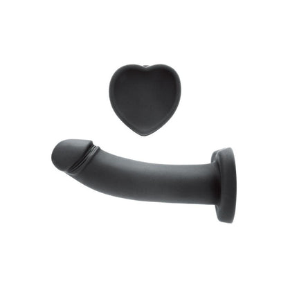 WhipSmart Heartbreaker 7'' Heart Base Dildo - Black 17.8 cm Dong with Heart Shaped Base WhipSmart