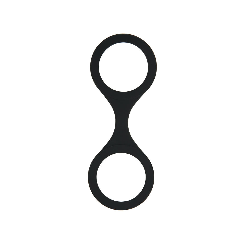 WhipSmart Silicone Handcuffs - Black - Black Restraint with Bonus Blindfold WhipSmart