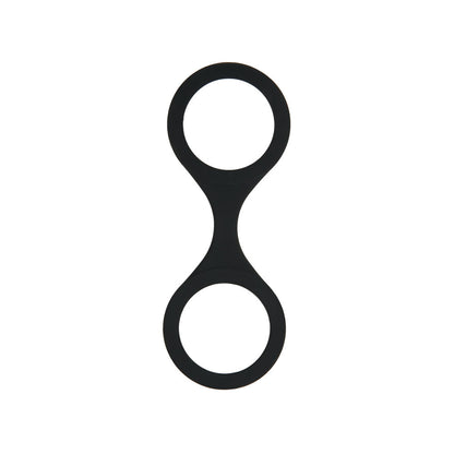 WhipSmart Silicone Handcuffs - Black - Black Restraint with Bonus Blindfold WhipSmart