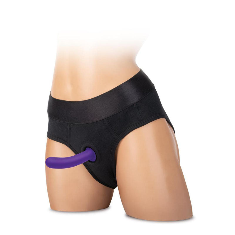 WhipSmart 5'' Slimline Rechargeable Vibrating Dildo - Purple 12.7 cm USB Rechargeable Dildo WhipSmart