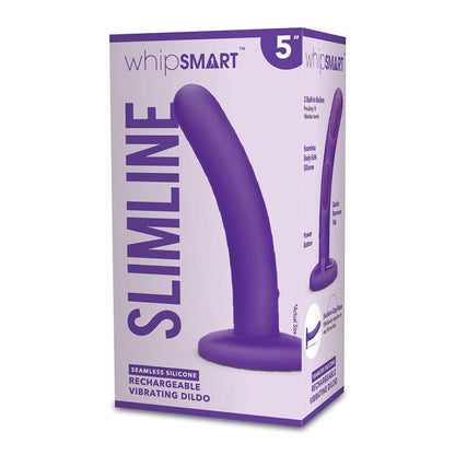 WhipSmart 5'' Slimline Rechargeable Vibrating Dildo - Purple 12.7 cm USB Rechargeable Dildo WhipSmart