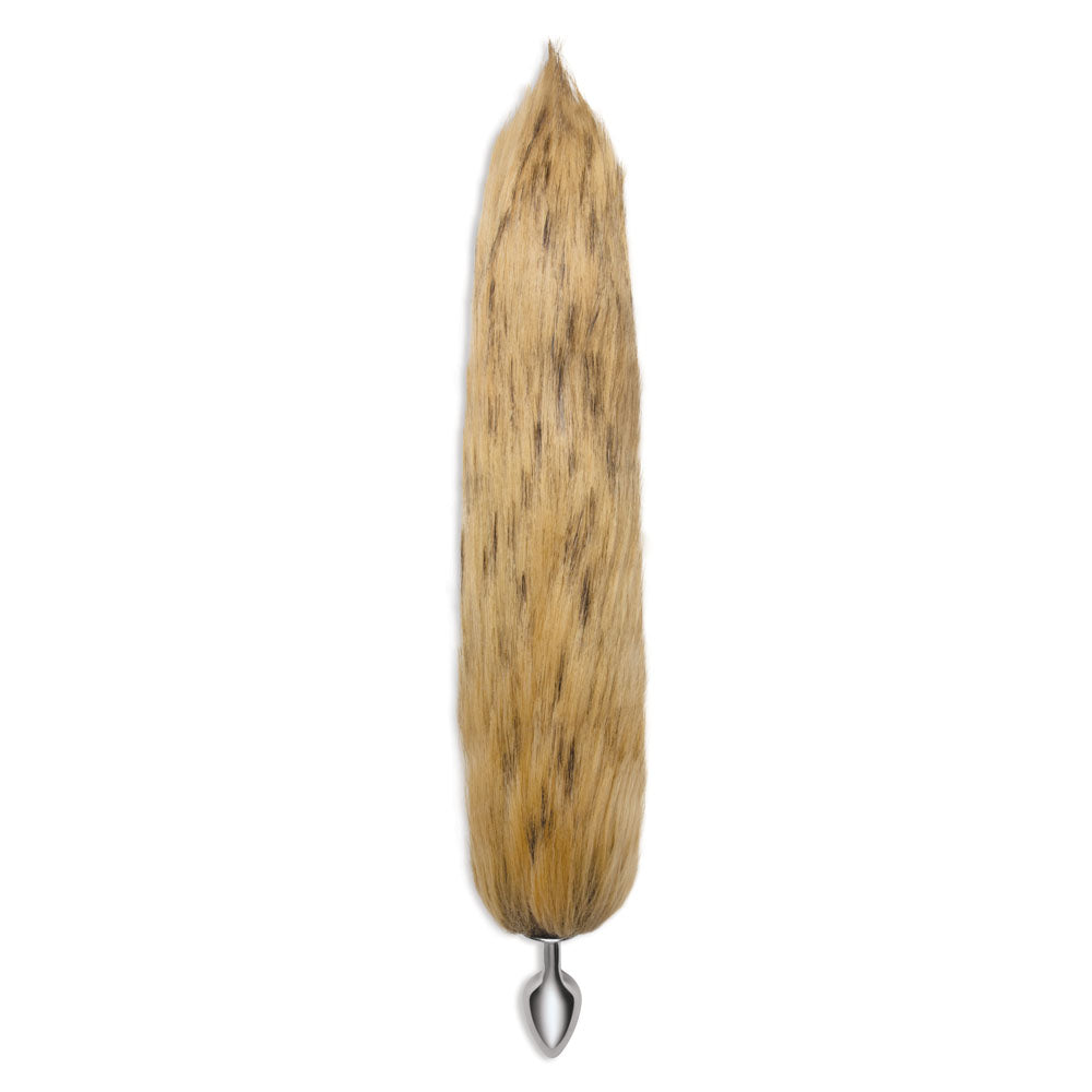 WhipSmart Furry Tales 14 Inch Brown Fox Tail - Metal 6.3 cm Butt Plug with Brown Fox Tail WhipSmart