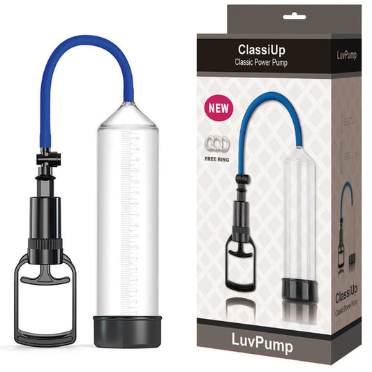 LuvPump ClassiUp Classic Power Pump - Large - Clear Penis Pump LuvPump