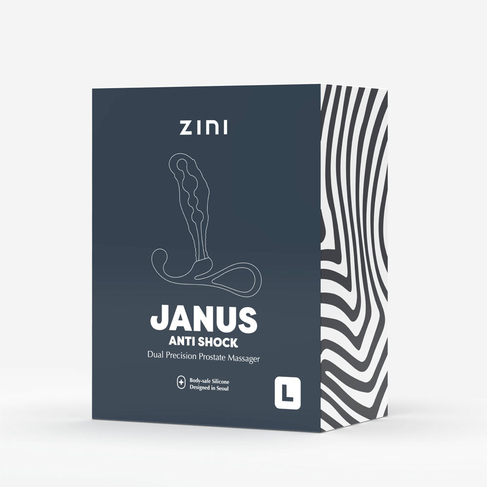Zini Janus Anti Shock - Large - Black Large Prostate Massager Zini