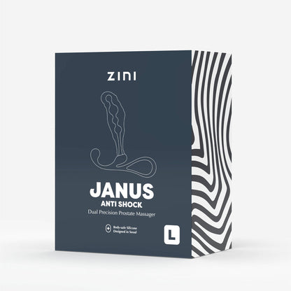 Zini Janus Anti Shock - Large - Black Large Prostate Massager Zini