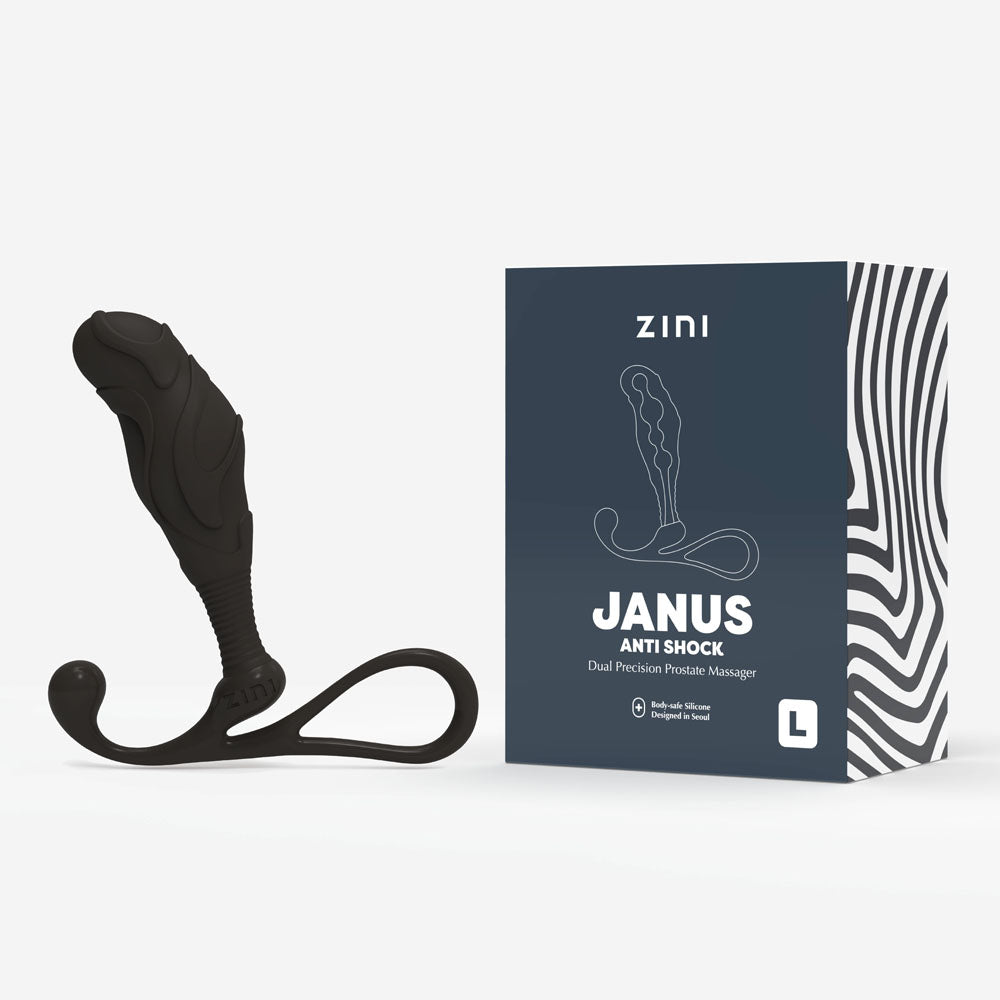 Zini Janus Anti Shock - Large - Black Large Prostate Massager Zini
