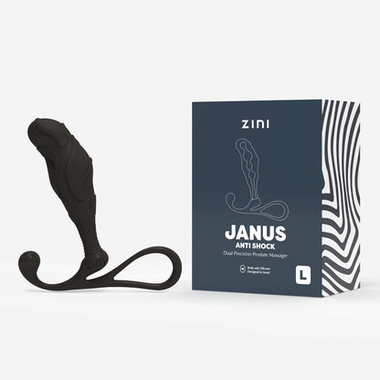 Zini Janus Anti Shock - Large - Black Large Prostate Massager Zini