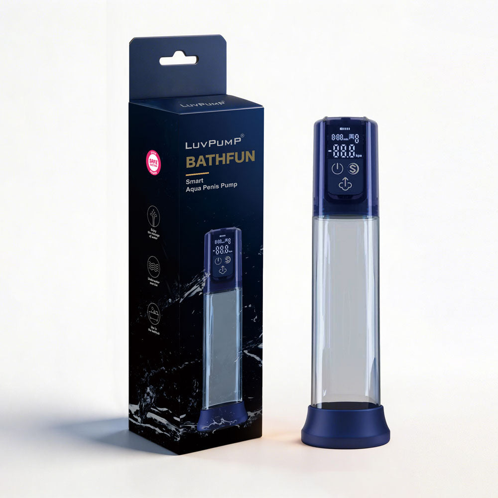 LuvPump Bathfun Smart Aqua Penis Pump - Blue USB-C Rechargeable Waterproof Automatic Penis Pump LuvPump