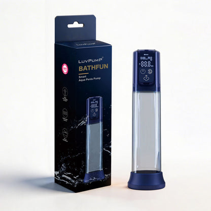 LuvPump Bathfun Smart Aqua Penis Pump - Blue USB-C Rechargeable Waterproof Automatic Penis Pump LuvPump