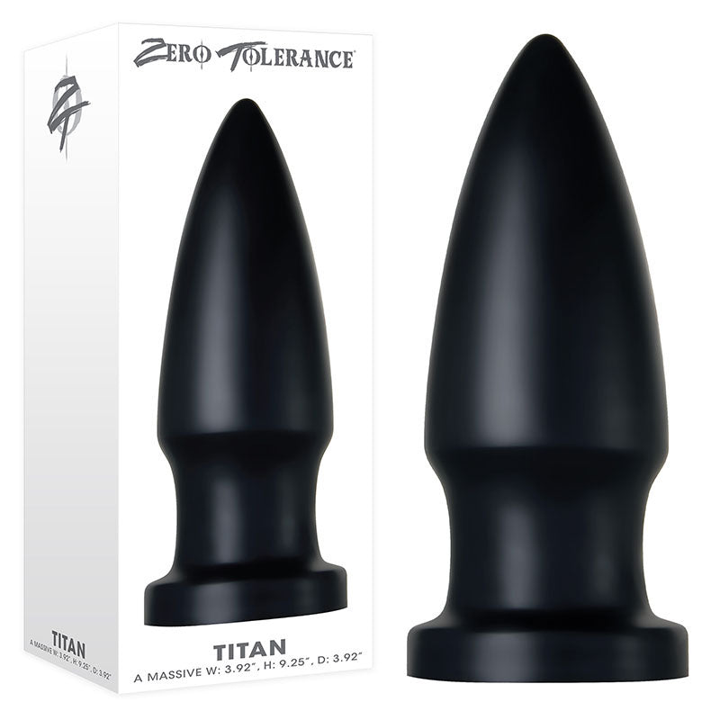 Zero Tolerance The Titan - Black Giant Butt Plug Zero Tolerance