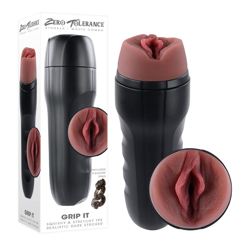 Zero Tolerance GRIP IT DARK - Brown Vagina Stroker Zero Tolerance