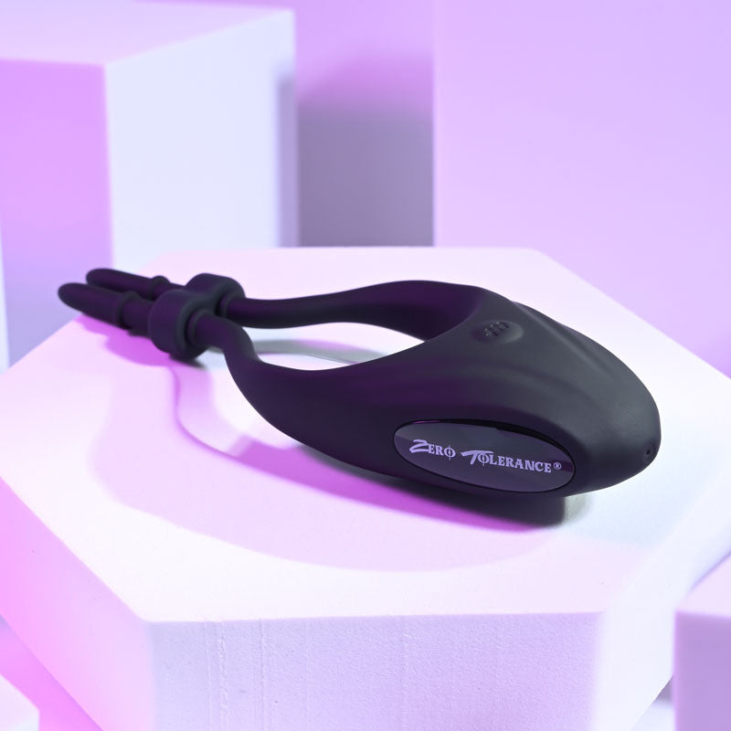 Zero Tolerance PERFECT FIT - Black USB Rechargeable Vibrating Lasso Cock Ring Zero Tolerance
