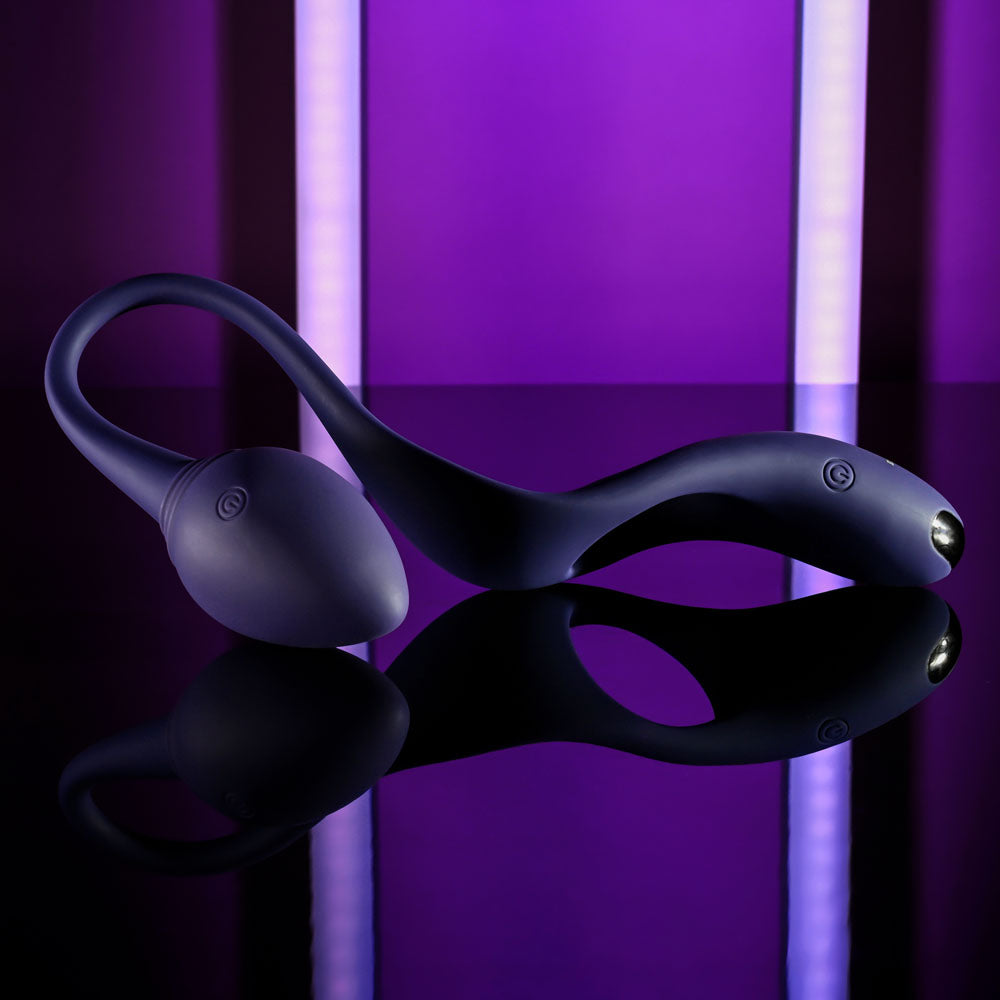 Zero Tolerance TIP TO TAIL - Blue USB Rechargeable Vibrating Butt Plug with Vibrating Cock Ring Zero Tolerance